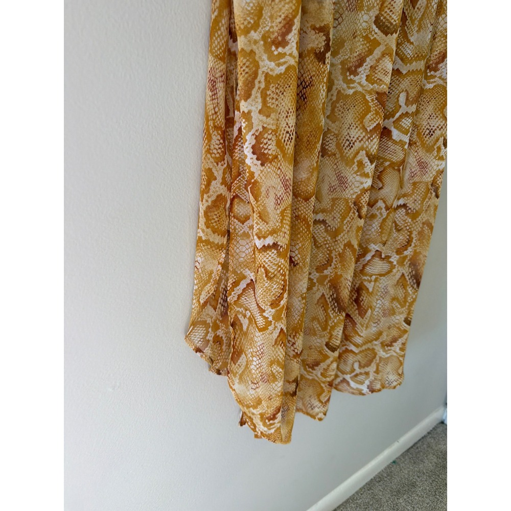Est. 1946 Womens XL Snakeskin Print Sleeveless Duster Vest Smocked Open Front - Picture 7 of 9
